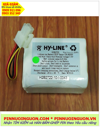 MAS -100-NT, Pin máy lấy mẫu vi sinh không khí MAS -100-NT Lithium 7.4v-6900mAh (7.4v-6.9Ah)